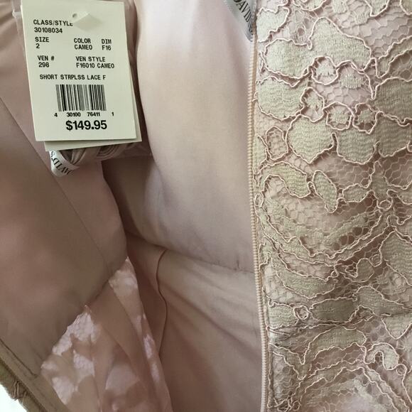 David's Bridal Strapless Lace Dress - Picture 12 of 15